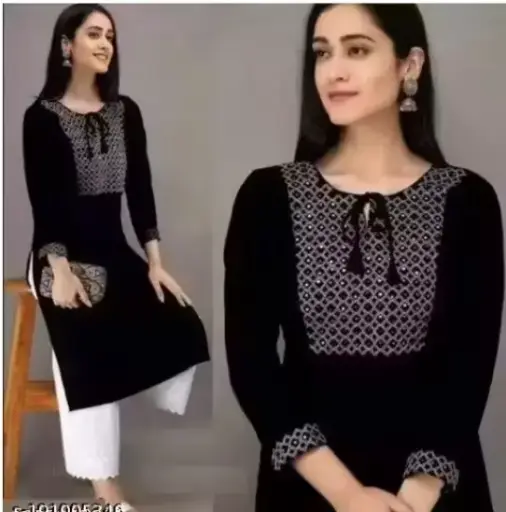 Black kurti long